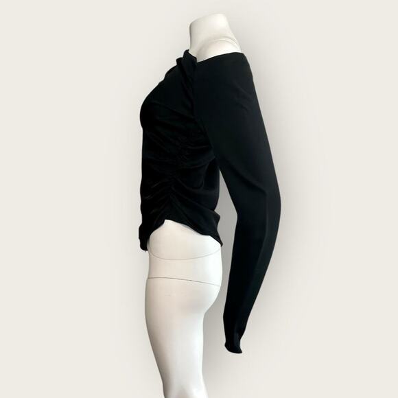 NWT | A.L.C | Jaime One Shoulder Asymmetrical Top | Black | Size 6 - Picture 6 of 16